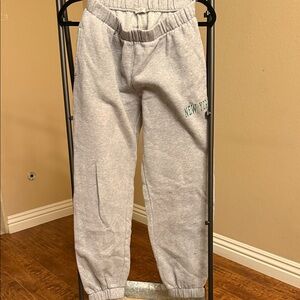 Gray brandy Melville women’s  Sweatpants with New York logo